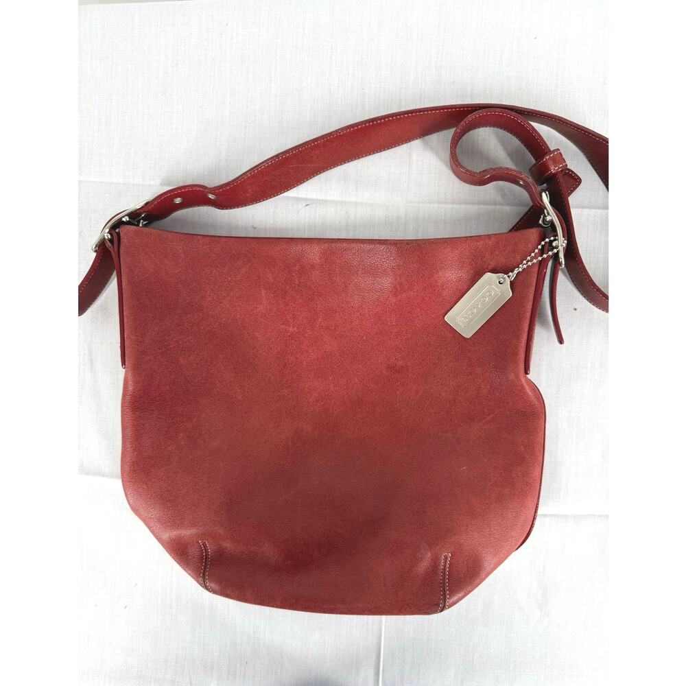 Vintage COACH Legacy Soho Soft Red Leather Bucket Shoulder Bag 9186